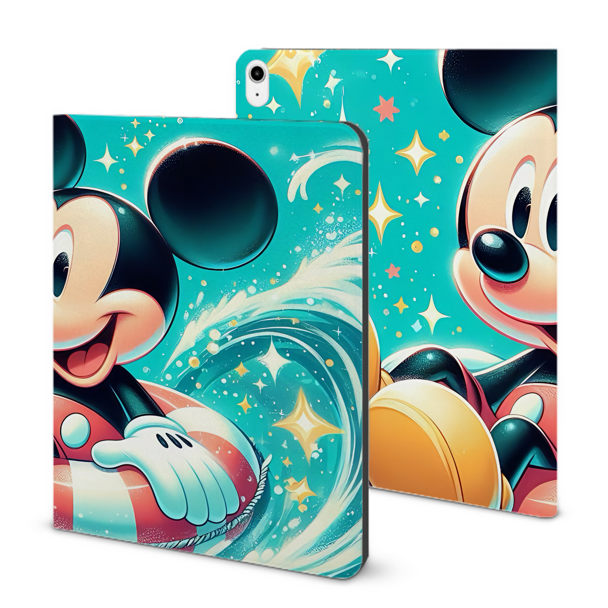 （画像用） ミッキーマウス Mickey Mouse IPadケース ペンホルダー付き ブックスタイルデザイン